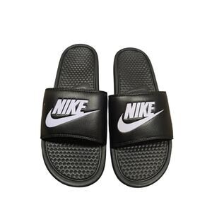 Men's Nike Logo Black Slide Sandals | Size 10